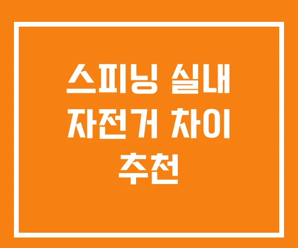 스피닝 실내 자전거 차이 추천 스피닝 실내 자전거 차이 추천