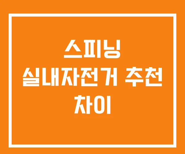 스피닝 실내자전거 추천 차이 스피닝 실내자전거 추천 차이