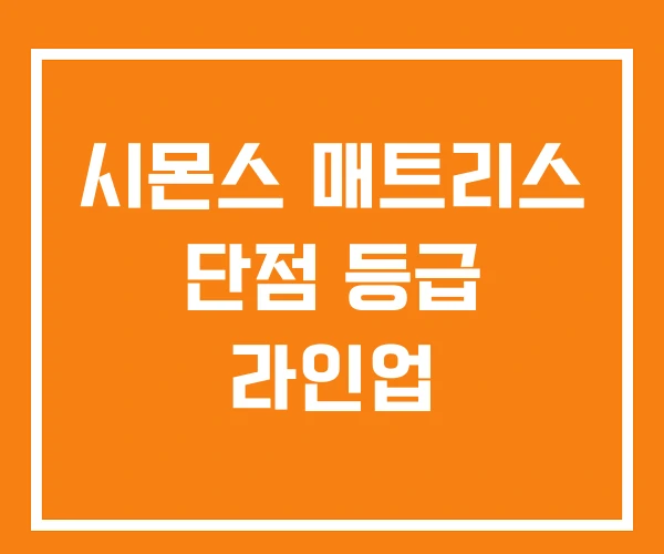 시몬스 매트리스 단점 등급 라인업