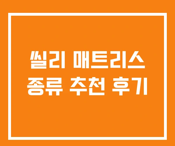 씰리 매트리스 종류 추천 후기 씰리 매트리스 종류 추천 후기