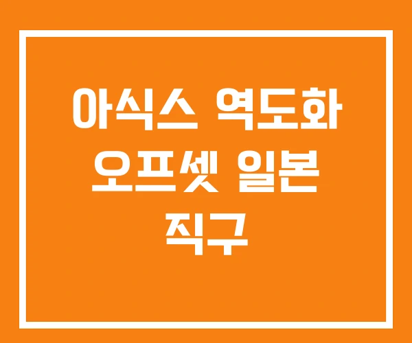 아식스 역도화 오프셋 일본 직구