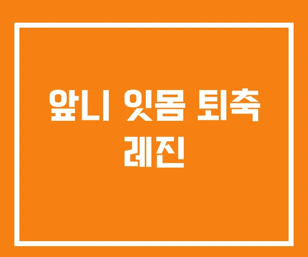 앞니 잇몸 퇴축 레진