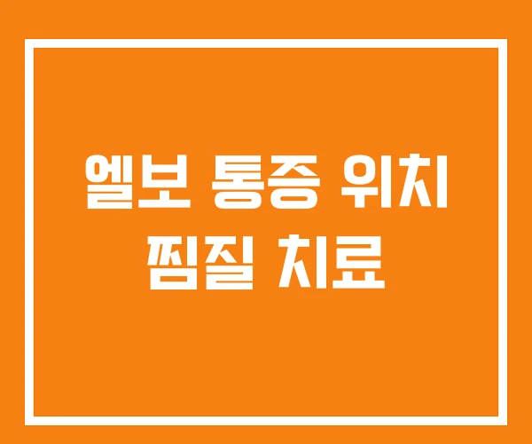 엘보 통증 위치 찜질 치료 엘보 통증 위치 찜질 치료