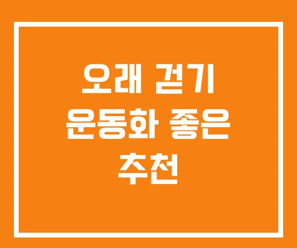 오래 걷기 운동화 좋은 추천 오래 걷기 운동화 좋은 추천