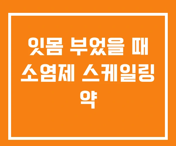 잇몸 부었을 때 소염제 스케일링 약 잇몸 부었을 때 소염제 스케일링 약