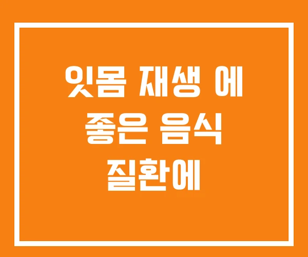 잇몸 재생 에 좋은 음식 질환에