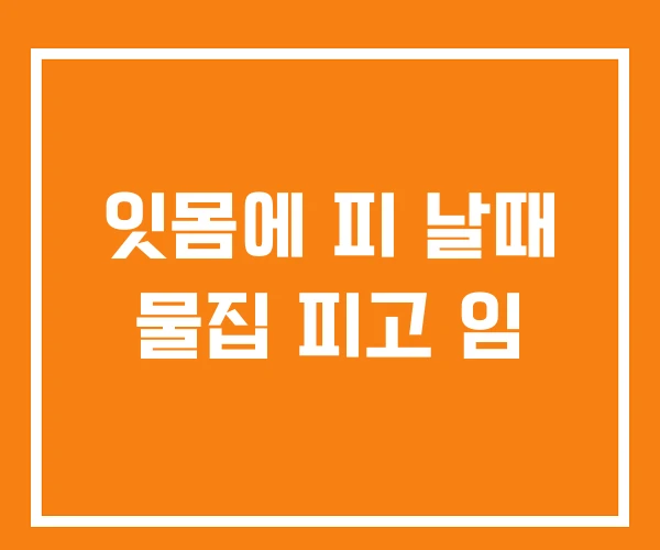 잇몸에 피 날때 물집 피고 임
