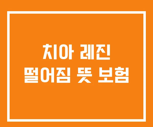 치아 레진 떨어짐 뜻 보험