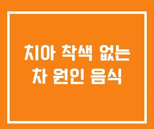 치아 착색 없는 차 원인 음식 치아 착색 없는 차 원인 음식