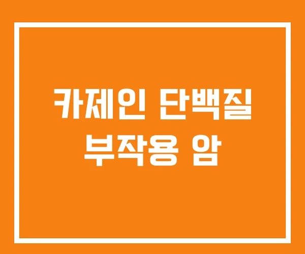 카제인 단백질 부작용 암 카제인 단백질 부작용 암
