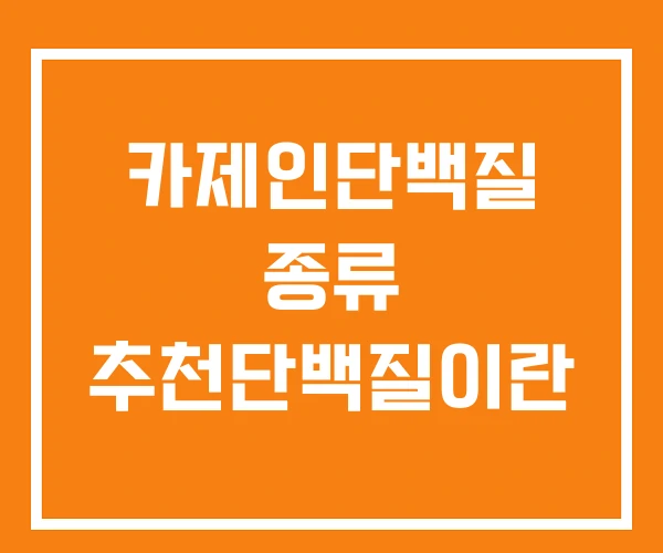 카제인단백질 종류 추천단백질이란 카제인단백질 종류 추천단백질이란