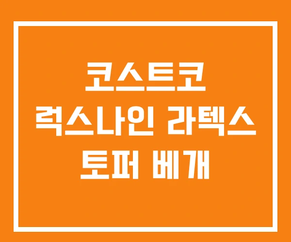코스트코 럭스나인 라텍스 토퍼 베개 코스트코 럭스나인 라텍스 토퍼 베개