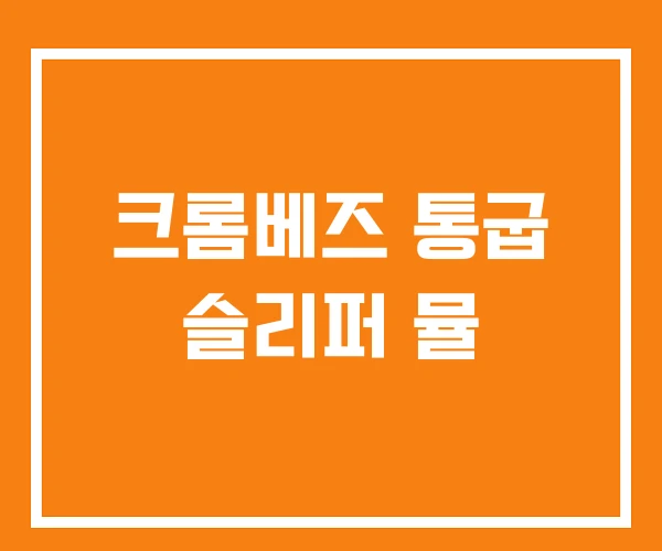 크롬베즈 통굽 슬리퍼 뮬