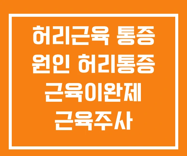 허리근육 통증 원인 허리통증 근육이완제 근육주사 허리근육 통증 원인 허리통증 근육이완제 근육주사