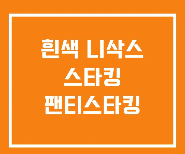흰색 니삭스 스타킹 팬티스타킹