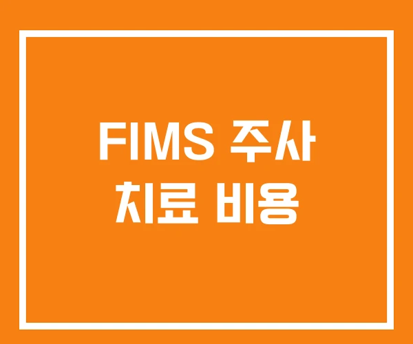 FIMS 주사 치료 비용