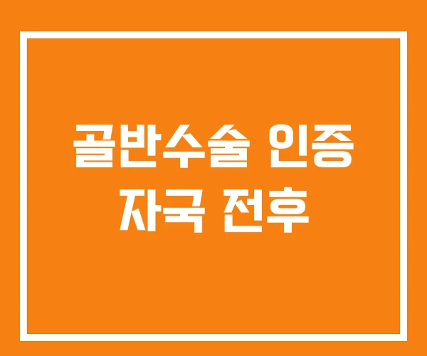 골반수술 인증 자국 전후