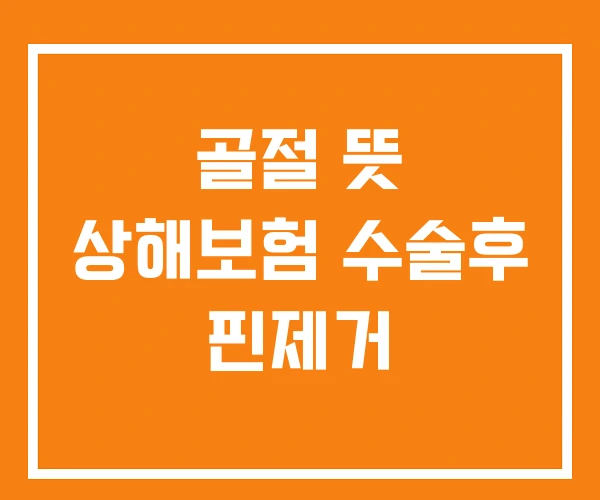 골절 뜻 상해보험 수술후 핀제거 골절 뜻 상해보험 수술후 핀제거