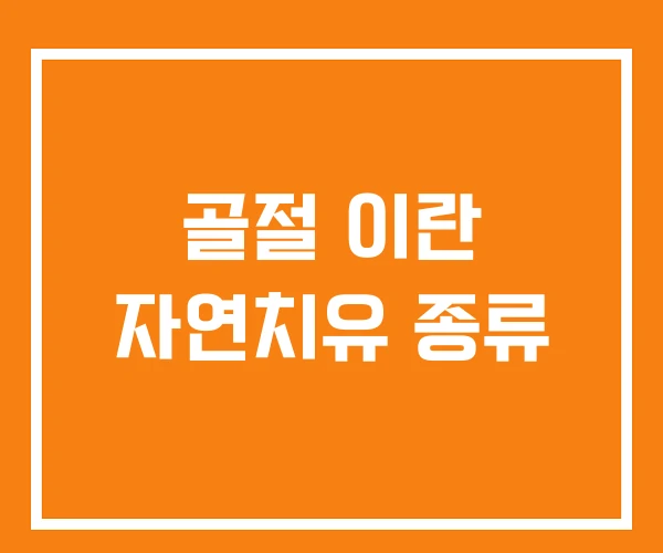 골절 이란 자연치유 종류 골절 이란 자연치유 종류