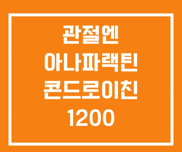 관절엔 아나파랙틴 콘드로이친 1200 관절엔 아나파랙틴 콘드로이친 1200