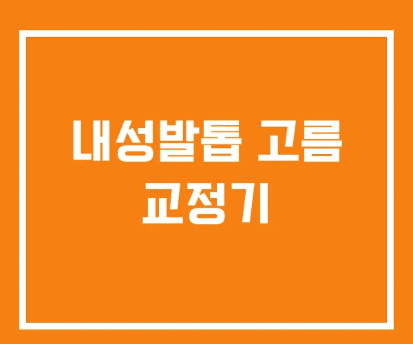 내성발톱 고름 교정기