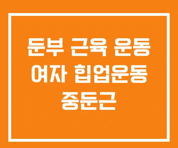 둔부 근육 운동 여자 힙업운동 중둔근