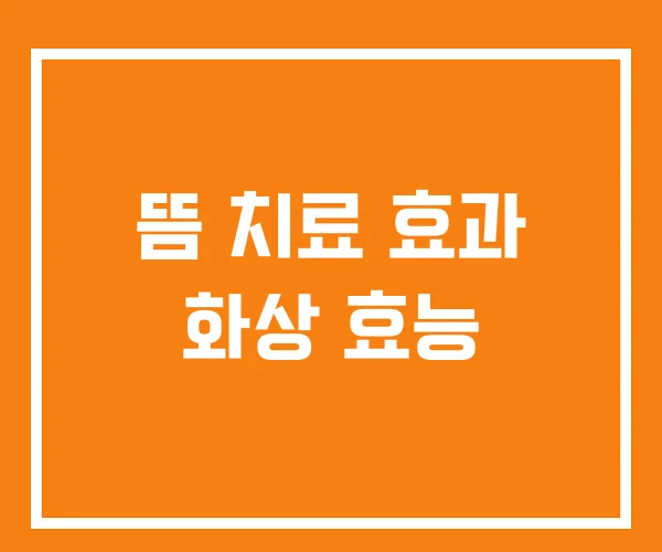 뜸 치료 효과 화상 효능