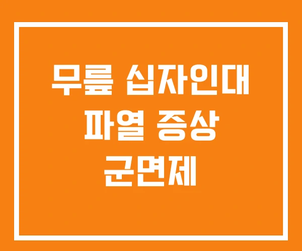무릎 십자인대 파열 증상 군면제 무릎 십자인대 파열 증상 군면제