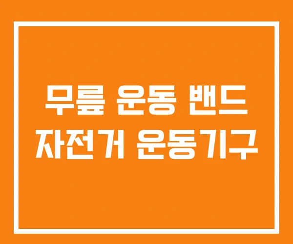 무릎 운동 밴드 자전거 운동기구