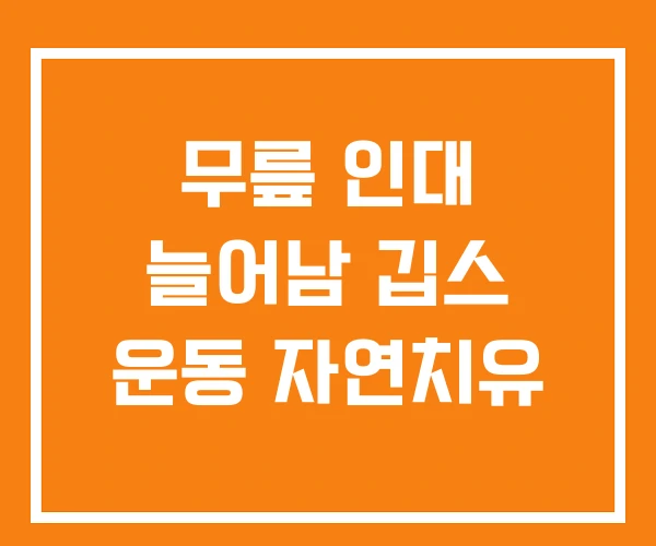 무릎 인대 늘어남 깁스 운동 자연치유 무릎 인대 늘어남 깁스 운동 자연치유