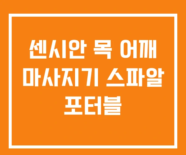센시안 목 어깨 마사지기 스파알 포터블 센시안 목 어깨 마사지기 스파알 포터블