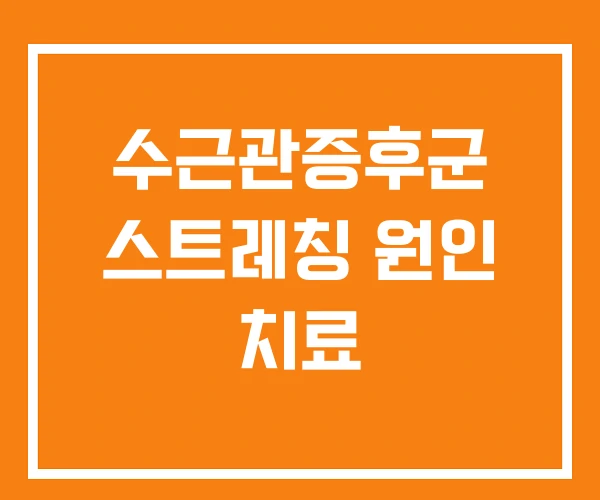 수근관증후군 스트레칭 원인 치료 수근관증후군 스트레칭 원인 치료