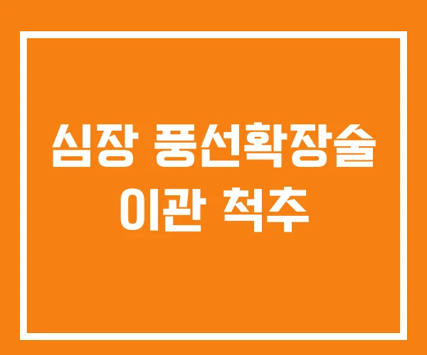 심장 풍선확장술 이관 척추