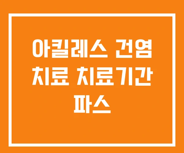 아킬레스 건염 치료 치료기간 파스 아킬레스 건염 치료 치료기간 파스