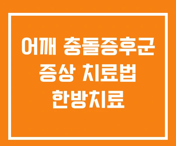 어깨 충돌증후군 증상 치료법 한방치료 어깨 충돌증후군 증상 치료법 한방치료