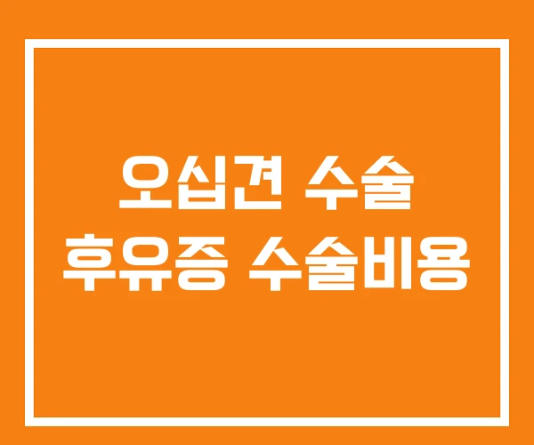 오십견 수술 후유증 수술비용 오십견 수술 후유증 수술비용