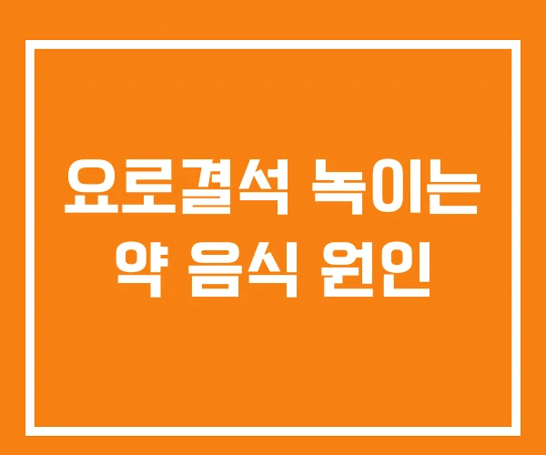요로결석 녹이는 약 음식 원인 요로결석 녹이는 약 음식 원인