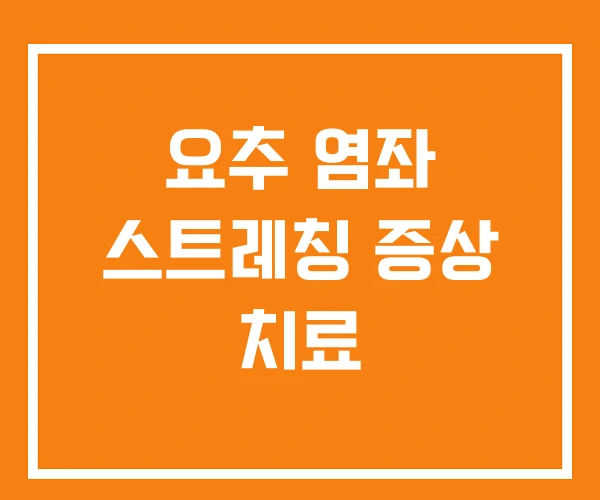 요추 염좌 스트레칭 증상 치료