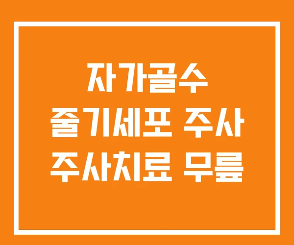 자가골수 줄기세포 주사 주사치료 무릎 자가골수 줄기세포 주사 주사치료 무릎