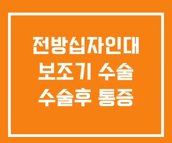 전방십자인대 보조기 수술 수술후 통증 전방십자인대 보조기 수술 수술후 통증