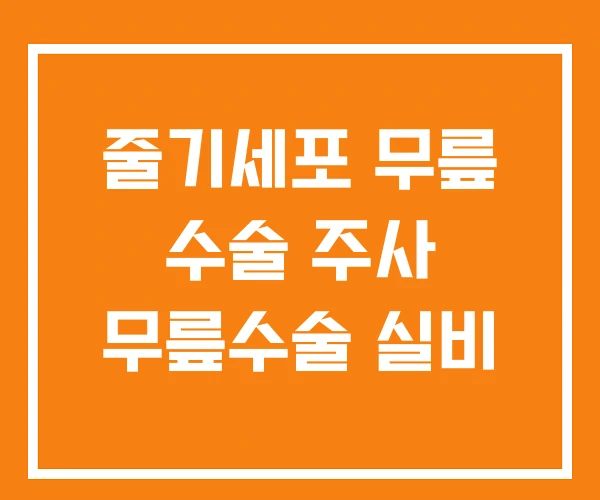 줄기세포 무릎 수술 주사 무릎수술 실비 줄기세포 무릎 수술 주사 무릎수술 실비