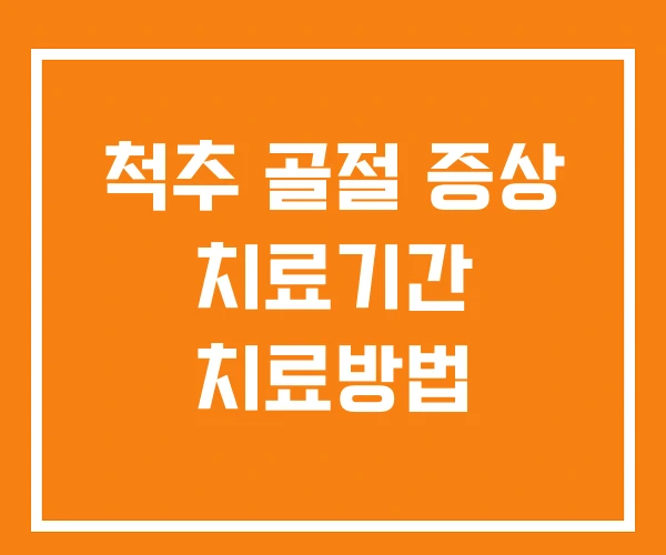 척추 골절 증상 치료기간 치료방법 척추 골절 증상 치료기간 치료방법