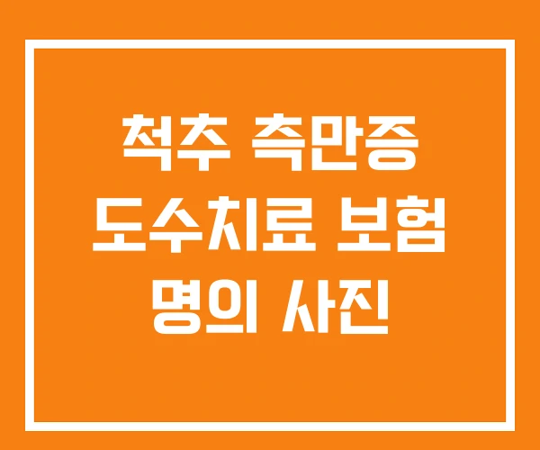 척추 측만증 도수치료 보험 명의 사진