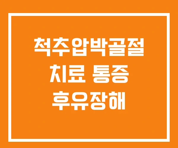 척추압박골절 치료 통증 후유장해
