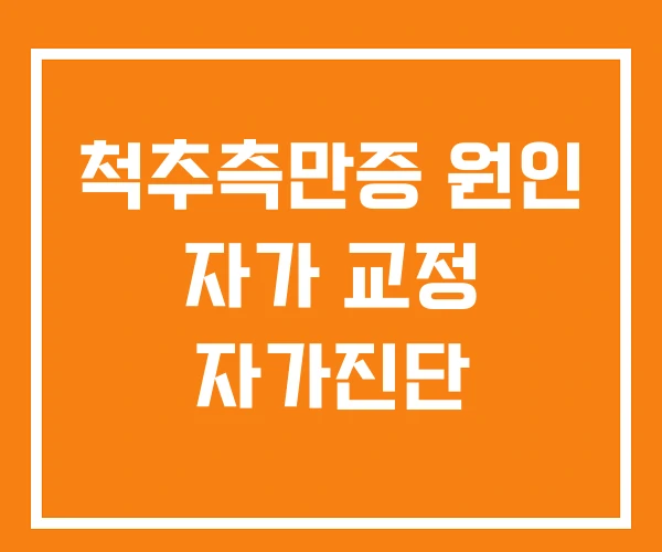 척추측만증 원인 자가 교정 자가진단 척추측만증 원인 자가 교정 자가진단
