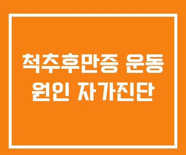 척추후만증 운동 원인 자가진단 척추후만증 운동 원인 자가진단