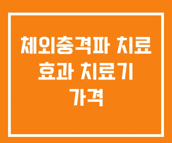 체외충격파 치료 효과 치료기 가격 체외충격파 치료 효과 치료기 가격