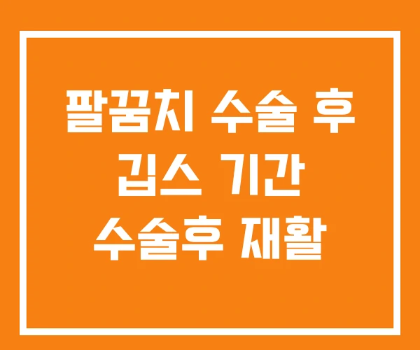 팔꿈치 수술 후 깁스 기간 수술후 재활 팔꿈치 수술 후 깁스 기간 수술후 재활