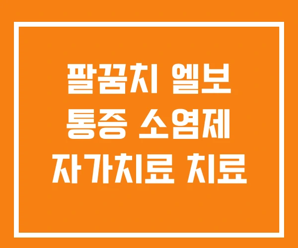 팔꿈치 엘보 통증 소염제 자가치료 치료 팔꿈치 엘보 통증 소염제 자가치료 치료