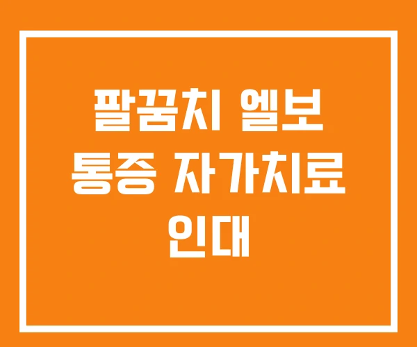 팔꿈치 엘보 통증 자가치료 인대 팔꿈치 엘보 통증 자가치료 인대